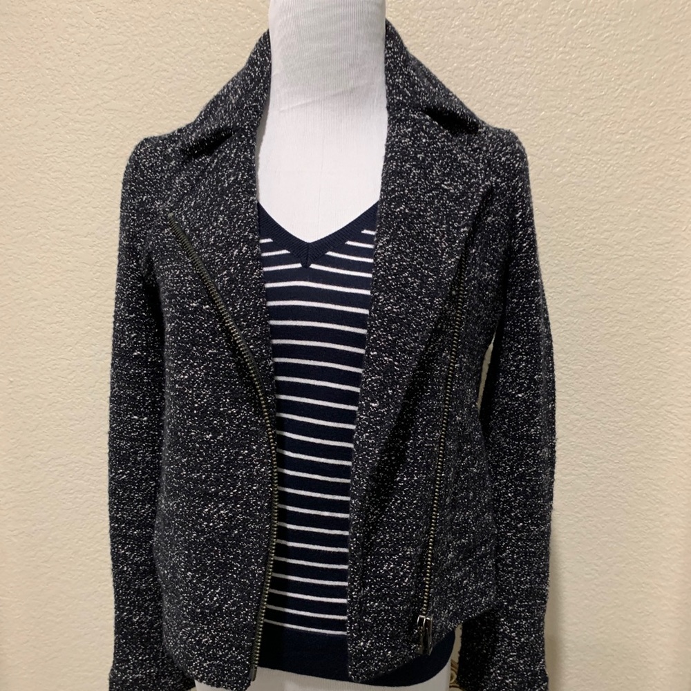 Moto JCrew jacket tweed midnight navy 00